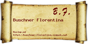 Buschner Florentina névjegykártya